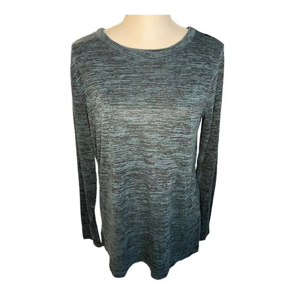 Gap Women’s Medium Marled Green Long Sleeved Lightweight Knit Pullover